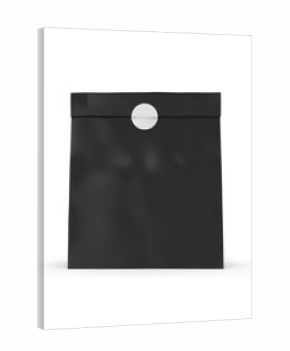 Blank Craft Paper Bag Packaging For coffee beans dry fruits and other food items. 3d illustration.