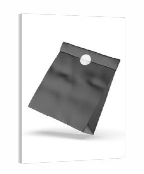 Blank Craft Paper Bag Packaging For coffee beans dry fruits and other food items. 3d illustration.