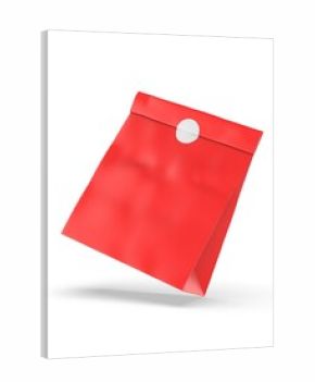 Blank Craft Paper Bag Packaging For coffee beans dry fruits and other food items. 3d illustration.