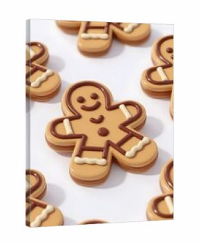 gingerbread cookie 3d rendering isolated on white background cartoon plastic style icon