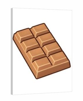 chocolate 3d rendering isolated on white background cartoon plastic style icon