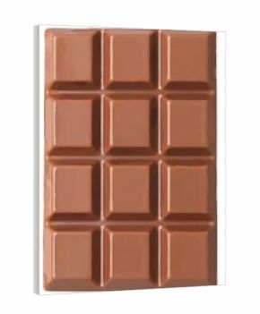 chocolate 3d rendering isolated on white background cartoon plastic style icon