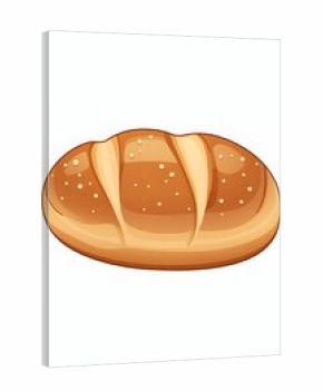 bread 3d rendering isolated on white background cartoon plastic style icon