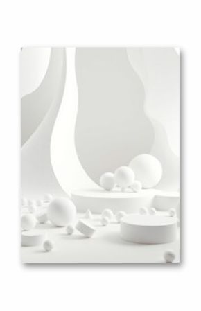 Low geometric composition with white elements abstract background 3d wallpaper wallpaper background abstract 3d illustration backdrop futuristic design