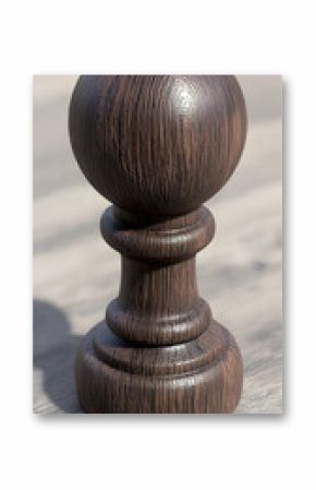 Dark Brown Wooden Chess Pawn on Table