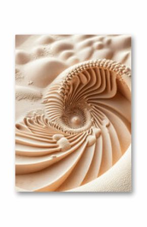 Abstract Beige Sand Spiral Texture Digital Art