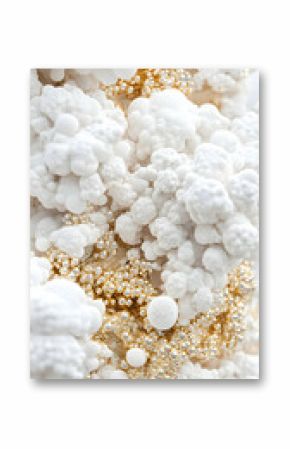 Abstract White and Gold Sphere Texture