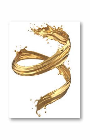 Luxury gold splash, abstract golden fluid motion