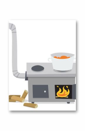 Stove with food