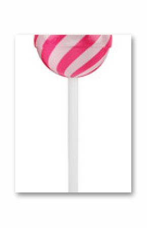Lollipop - round candy on white stick isolated on white. 3d rendering
