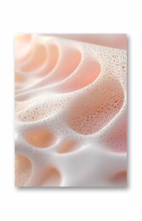 Soft Pink and White Organic Foam Texture Abstract Background