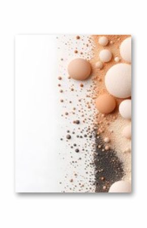 Abstract Cream and Gray Textured Background with Spheres