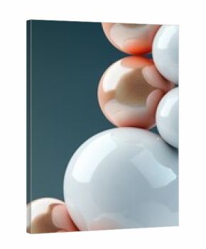 Abstract 3d spheres set. 