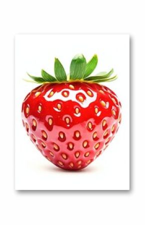 3d visualization photorealistic of a strawberry on clear white background