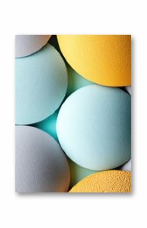 Textured Spheres in Muted Blue and Gold Tones