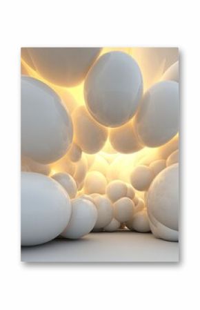 Abstract White Sphere Interior Design