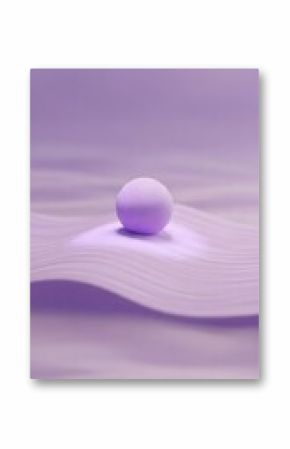 Light purple sphere on a rippled surface.
