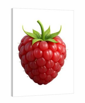 Raspberry fruit 3d high quality realistic image