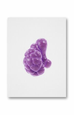 Abstract purple sphere cluster on white.