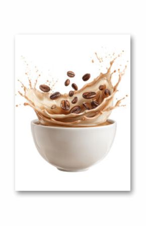 Coffee splash in a bowl