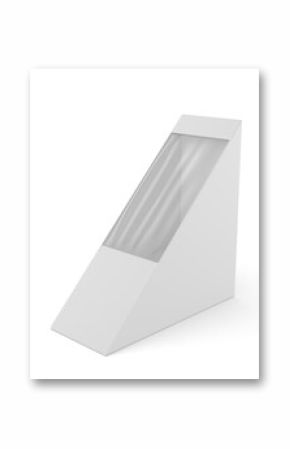 Blank sandwich packaging mockup 3d render illustration template.