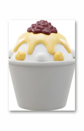 A minimal 3D icon of patbingsu