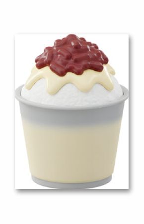 A minimal 3D icon of patbingsu