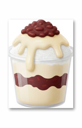 A minimal 3D icon of patbingsu
