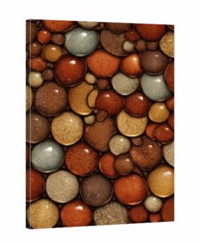 Colorful Round Stones Seamless Pattern