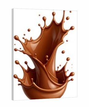 Chocolate splash isolated on white