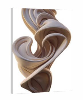 Abstract 3d Organic Shape Fluid Modern Neutral Futuristic Sculptural Digital Object Design