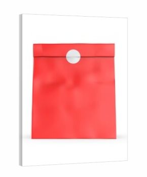 Blank Craft Paper Bag Packaging For coffee beans dry fruits and other food items. 3d illustration.