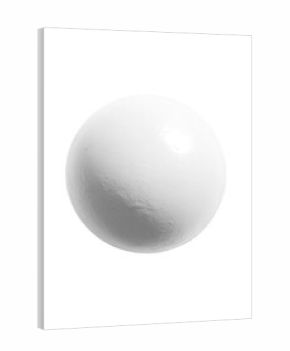 Smooth white sphere isolated on transparent background, exhibiting a flawless surface and gentle gradient, ideal for minimalist design or representing simplicity and perfection