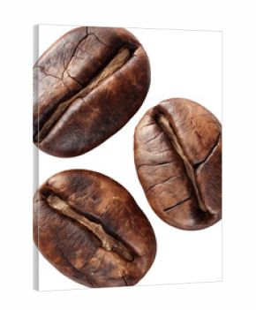 coffee beans isolated on transparent background