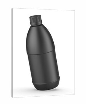 Round HDPE side handle Jerrycan for water, oil, milk and chemical storage on white background for branding and mock up design, 3d  illustration.