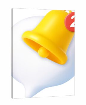 3d speech bubble with a bell