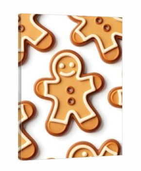 gingerbread cookie 3d rendering isolated on white background cartoon plastic style icon