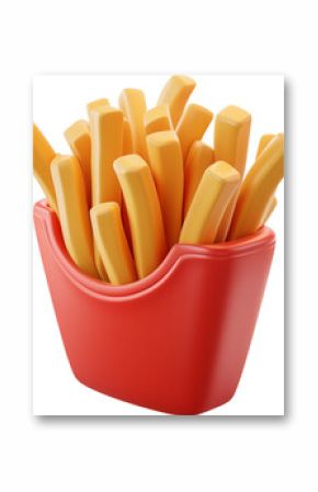3d rendering french fries