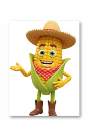 3d cartoon mascot corn festa junina