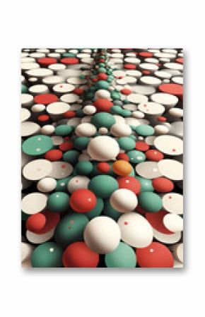 Abstract 3D Render of Colorful Spheres