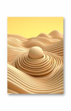 Abstract Desert Sphere Scene