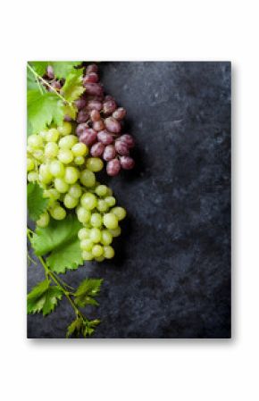 Red and white grapes
