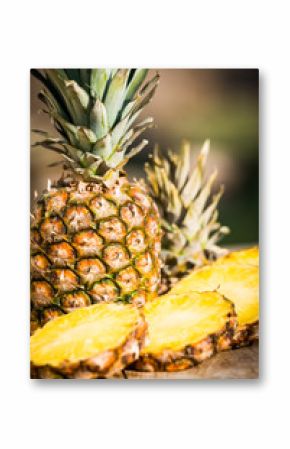 pineapple on a wooden board