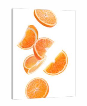 orange slices isolated on a white background