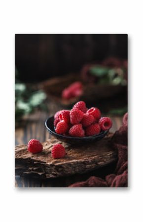 Fresh raspberries background. Fresh raspberry