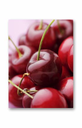 bunch of fresh,juicy, ripe cherries, shallow dof