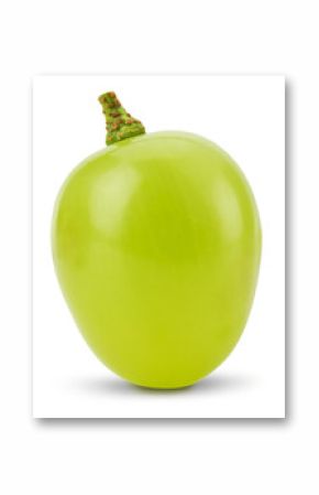 one green grape  isolated on the white background