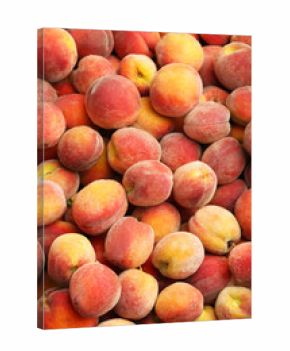 Ripe peach fruit background, close up