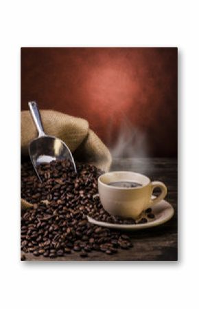 boiling black coffee