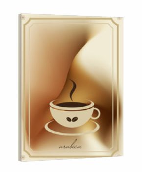 Coffee menu card. Vector vintage illustration flyer.